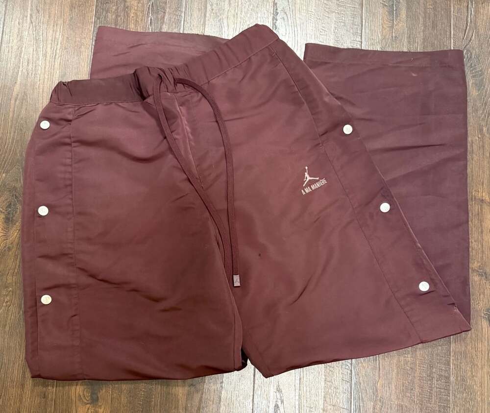 Jordan x A Ma Maniere Snap Track Pants Burgundy